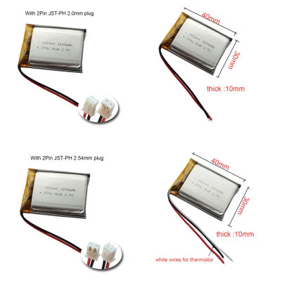 Batería de litio Li-Polymer 3.7V 1200mAh 4.44Wh 103040 Lipo para GPS grabadora de conducción Bluetooth altavoz auriculares luz LED