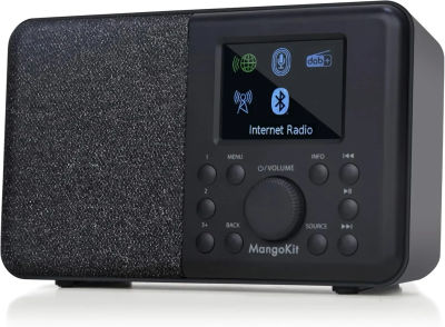 Internet Radio con WiFi,Dab/Dab+ Radio Digital,Reprodutor de podcasts,FM,Altavoz Bluetooth,de Cocina FM Dab,batería