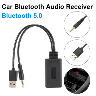 Receptor Universal inalámbrico Compatible con Bluetooth para coche, USB, medios auxiliares de 3,5 Mm, Bluetooth 5,0, reproductor de música, adaptador de Cable de Audio