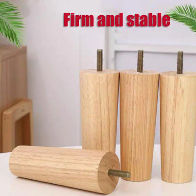 4 Uds patas de muebles de madera maciza altura 10/12/15CM recto resistente cónico sofá cama gabinete mesa silla patas de muebles de repuesto