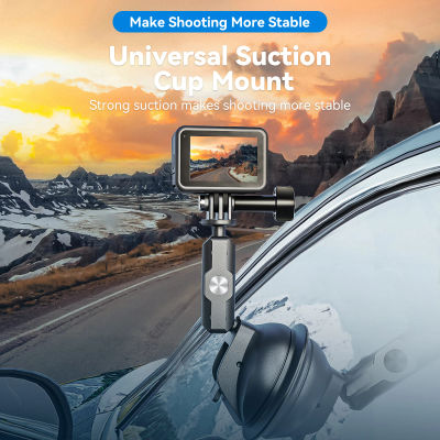 TELESIN-soporte para cámara de acción de teléfono de coche, ventosa 360 ajustable, adaptador estándar 1/4 para GoPro Insta360 DJI, teléfono inteligente de acción
