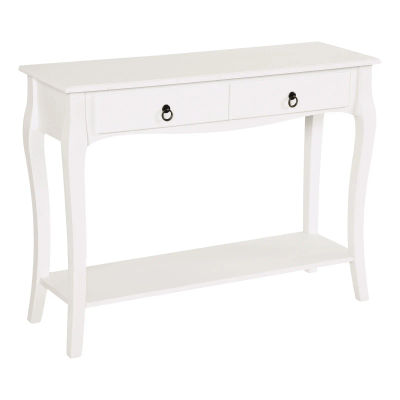 HOMCOM Mesa Consola Aparador Salón Comedor Mueble Recibidor Mesa Auxiliar con Cajones y Estante Diseño Elegante 100x33x76cm