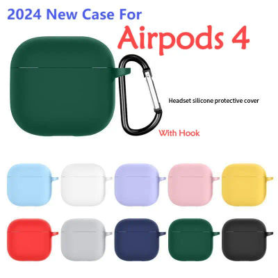 Funda nueva para Airpods 4, funda protectora de silicona para auriculares Apple, accesorios para auriculares inalámbricos, 2024