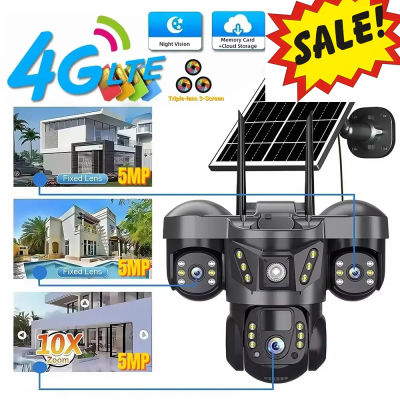 Cámara Solar con tarjeta SIM 4G, CCTV IP inalámbrico, visión nocturna HD de 15MP, vigilancia de seguridad exterior, Monitor 360