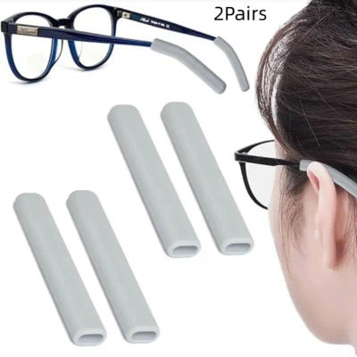2 pares de gafas cubierta antideslizante gancho para la oreja soporte antideslizante de silicona para gafas de sol puntas de patillas de pierna negro blanco marrón