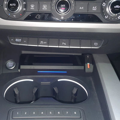 Cargador inalámbrico para coche de 15W, cargador rápido para teléfono, placa de carga, soporte de carga para Audi A4 B9 S4 RS4 A5 2017-2021