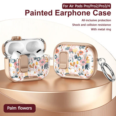 Funda para AirPods Pro 2 3 4 Funda con soporte para teléfono Funda para auriculares para AirPods 4 Pro3 Fundas con bloqueo de seguridad Funda para auriculares
