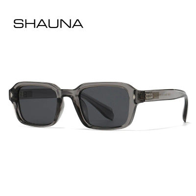 SHAUNA Gafas de sol polarizadas cuadradas con remaches retro para hombre, UV400, gafas de sol de moda para mujer, gafas de sol para exteriores
