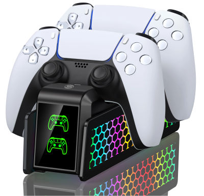 Bee's Nest para PS5/PS5 Slim/PS5 PRO BEBONCOOL FC401 cargador de controlador rápido Dual para PS5 DualSense/DualSense Edge Gamepad