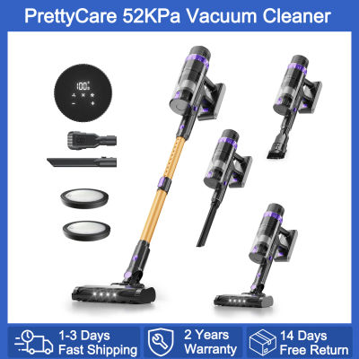 Aspiradora Inalámbrica PrettyCare V900 con Potencia de Succión de 52Kpa, Aspiradora de Mano de 530W, Electrodoméstico Inteligente para el Hogar, Batería Extraíble