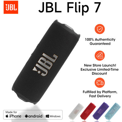 Altavoz Bluetooth Portátil JBL Flip 7, Resistente al Agua IP68, 35W, Sonido AI Boost, Auracast, Batería de 16H, para Exteriores, Camping, Playa, Inalámbrico