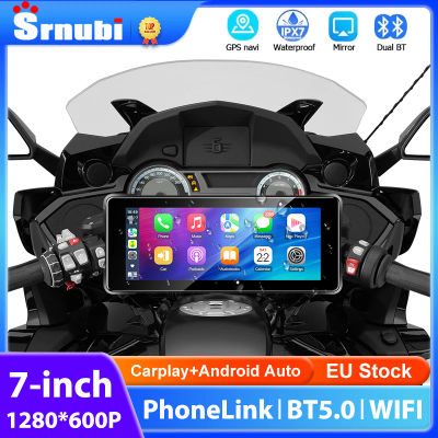 Pantalla DVR portátil para motocicleta de 7 pulgadas IPX7 impermeable inalámbrico Carplay Android Auto Moto GPS Monitor de navegación Dual BT