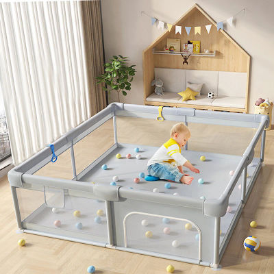 Parque infantil grande para bebés con protector de espuma, parque infantil para bebés de 0 a 6 años, parque infantil con piscina de bolas, seguridad interior para bebés F