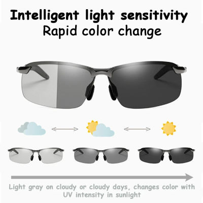Gafas de sol fotocromáticas polarizadas para hombre, gafas camaleón para conducir, gafas de sol que cambian de Color, gafas de sol de visión nocturna diurna para conductor