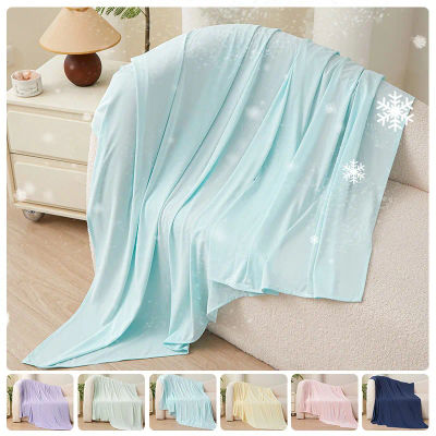 Manta Refrigerante de Seda de Hielo para Verano, Ligera, Transpirable, Multifuncional, en Varios Colores para Hogar y Hotel