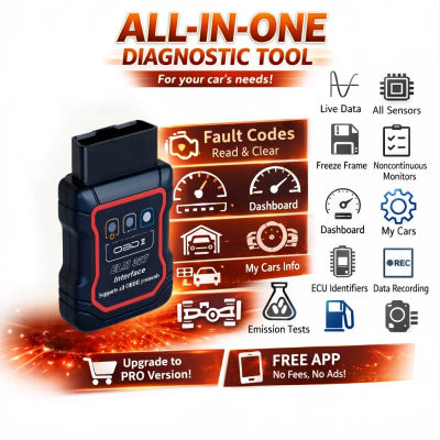 Nuevo Escáner OBD2 ELM327 2026, Herramienta de Diagnóstico de Automóviles por Bluetooth para Android/iOS, Lector de Códigos, Detector de Fallas Automotrices