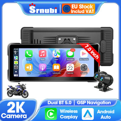 CarPlay inalámbrico portátil de 7 pulgadas para motocicleta Android Auto GPS para Moto pantalla de navegación Monitor accesorios para motocicletas