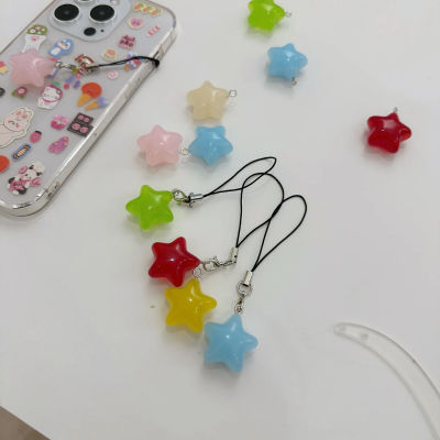 Cordón Luminoso para Teléfono con Forma de Estrella de Cinco Puntas, Cadena para Teléfono con Forma de Estrella de Cinco Puntas a la Moda, Colgante Elegante para Mochila, Cordón para Teléfono de