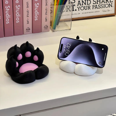 Soporte para teléfono con estampado 3D de pata de gato, soporte para teléfono para aliviar el estrés, para todos los teléfonos inteligentes, tableta, decoración de escritorio antideslizante estable