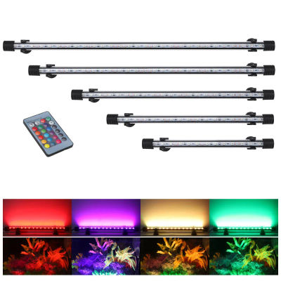 Nueva luz LED para acuario, luz LED impermeable con Clip para pecera, 90-260V, Control remoto, lámpara sumergible que cambia de Color, lámpara de cultivo de plantas