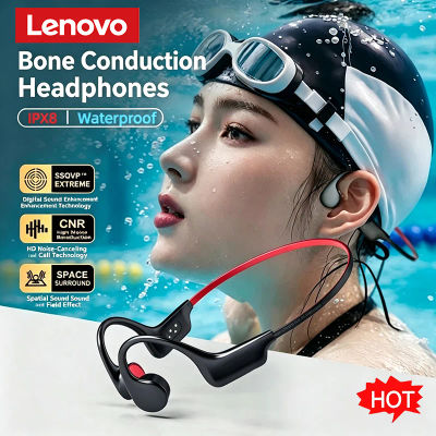 Auriculares Lenovo de Conducción Ósea, Inalámbricos, para Natación y Deportes, IPX8, Bluetooth 5.4, con Micrófono, Resistentes al Agua, para Ejercicio y Fitness, Nuevos