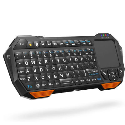 Mini teclado Bluetooth (QWERT) inalámbrico recargable con panel táctil para TV, PS4, PS4 Pro, PS5, teléfono y portátil