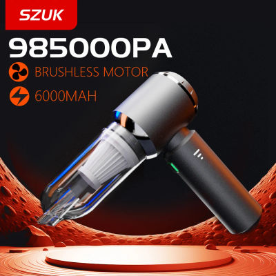 SZUK-aspiradora de coche 985000PA, Mini máquina de limpieza de mano inalámbrica con fuerte succión, aspiradora portátil para el hogar y el coche soplador de aire potente aspirsdora para coche