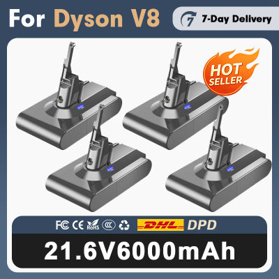 Batería de Repuesto de 6000 mAh para Dyson V8, Batería de Repuesto para Aspiradora Inalámbrica Absolute V8, Animal SV10 SV25, Herramientas Eléctricas Inalámbricas