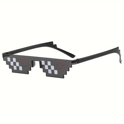 Gafas de mosaico pixeladas, nuevas gafas de mosaico, gafas de fiesta divertidas y geniales dobles, gafas de fiesta de píxel, gafas de utilería para fotografía de fiesta