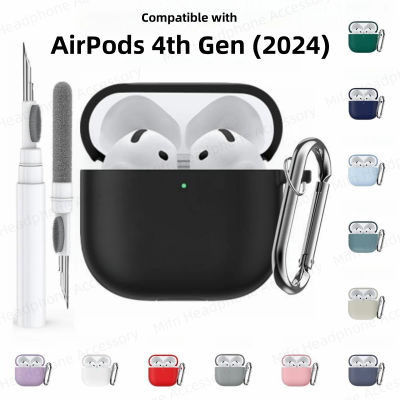 Para airpods pro 3 funda 2025 funda para auriculares funda protectora de silicona suave para mujer funda para AirPods 4/pro3 con bolígrafo de limpieza