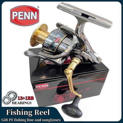 Carrete de Pesca PENN Serie GX1000-7000, 13+1BB Rodamientos de Alta Gama, Resistencia Máxima 25KG, Regalo: Línea de Pesca PE y Gafas de Sol