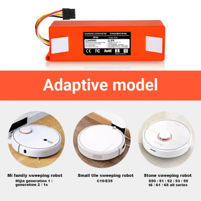BRR-2P4S-5200D de batería de repuesto para XIAOMI 1S 1ST Roborock, SDJQR01RR, Robot aspirador de barrido y fregado, 5200mAh