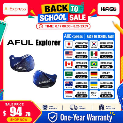 Auriculares híbridos con cable HiFiGo AFUL Explorer, monitores intrauditivos híbridos 1DD + 2BA, tubo acústico impreso en 3D, auriculares HiFi con división RLC