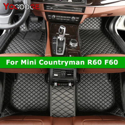 YOGOOGE Alfombrillas de Coche Personalizadas para Mini Countryman R60 F60 Alfombras Auto Pie Coche Accesorios