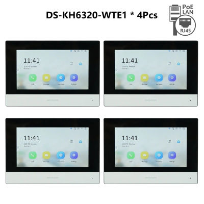 1 unidad - 4 Uds. Monitor interior HIKVISION multilingüe DS-KH6320-WTE1, 802.3af POE, aplicación Hik-connect, WiFi, videoportero