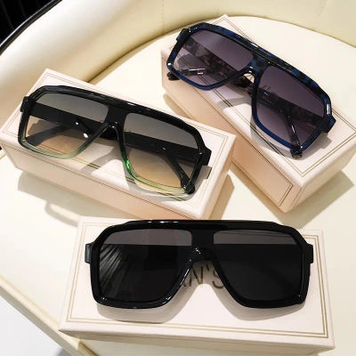 Gafas De Sol cuadradas grandes Vintage para mujer y hombre, gafas De Sol rectangulares, gafas De piloto para mujer, gafas De Sol para hombre y mujer