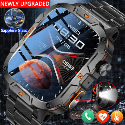 2025 nuevo para Xiaomi reloj inteligente de grado militar para hombres 1,96 "pantalla AMOLED 5ATM impermeable rastreador de actividad/deporte BT llamada Smartwatch