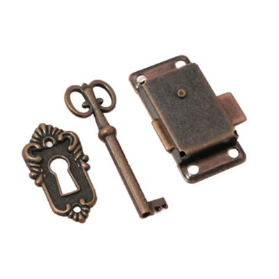 Cerradura de puerta antigua, cajón, joyero, armario, armario, juego de cerradura de puerta, armario, cerradura de puerta de armario + muebles con llave