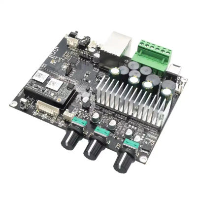 Amplificador Up2stream 2.1 Bluetooth 5.0 de 2.1 Canales, Placa Amplificadora de Audio Estéreo para Subwoofer, 50Wx2+100W, Ajuste de Agudos y Bajos