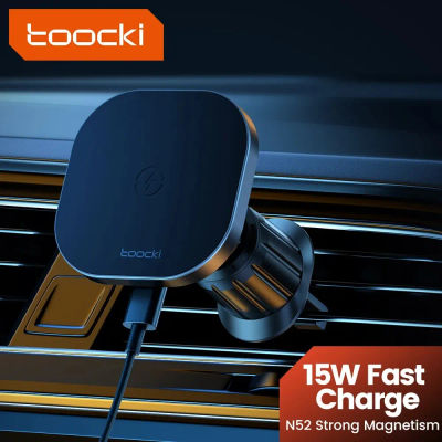 Toocki-cargador inalámbrico magnético para coche, soporte para teléfono de coche, salida de aire, cargador de carga rápida de 15W para iPhone 15 14 13 12 Pro Max