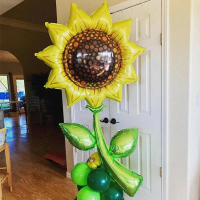 Hermosos globos de aluminio con forma de flor, decoración para fiesta de cumpleaños, girasol rosa, decoración colorida para el hogar, vacaciones, Baby Shower