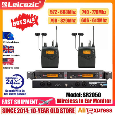 Leicozic-monitores intrauditivos profesionales SR2050, sistema de Monitor intrauditivo IEM, sistema de monitoreo de escenario, Monitor inalámbrico, Kit Uhf en la oreja