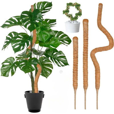 Soporte de escalada de plantas flexibles de 30-100cm, poste de fibra de musgo para plantas trepadoras de interior, soporte de escalada de extensión de plantas Monstera