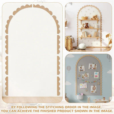 Arco Decorativo de Madera Rústica para Pared, Marco de Madera sin Acabado para Manualidades, Adorno Festoneado, Moldura para Muebles, Decoración para Habitación Infantil