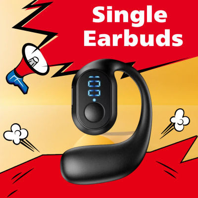 Auriculares inalámbricos con gancho para la oreja, Bluetooth 5,3, miniauriculares manos libres impermeables para música deportiva, auriculares individuales OWS, música HiFi