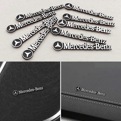 4 pegatinas de emblema ABS para interior de coche, calcomanías autoadhesivas premium para altavoces de audio, accesorios de estilo para coche