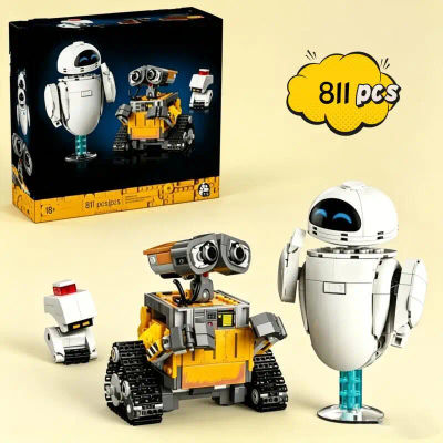 Nuevo Set de Construcción de 811 Piezas del Robot de Limpieza Wall-E, Eva, Personaje de Dibujos Animados, Ideal para Regalos de Cumpleaños