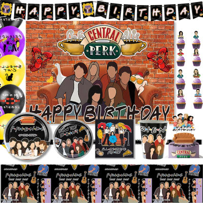 Decoración para Fiesta de Cumpleaños de la Serie Clásica Friends, Platos, Vasos, Globos, Fondo Americano, Pancarta, Artículos para Fiestas, Regalo para Baby Shower