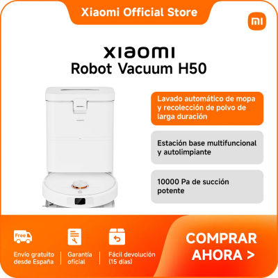 Official | Xiaomi Robot Vacuum H50,Lavado automático de mopa y recolección de polvo de larga duración,Estación base multifuncional y autolimpiante，Todo en uno: lavado, fregado y recolección automática