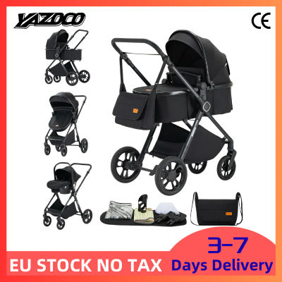 Sistema de Viaje 3 en 1 para Bebés, Cochecito Portátil, Forro de Asiento Transpirable, Respaldo Reclinable Multiángulo, Estructura Plegable con un Clic